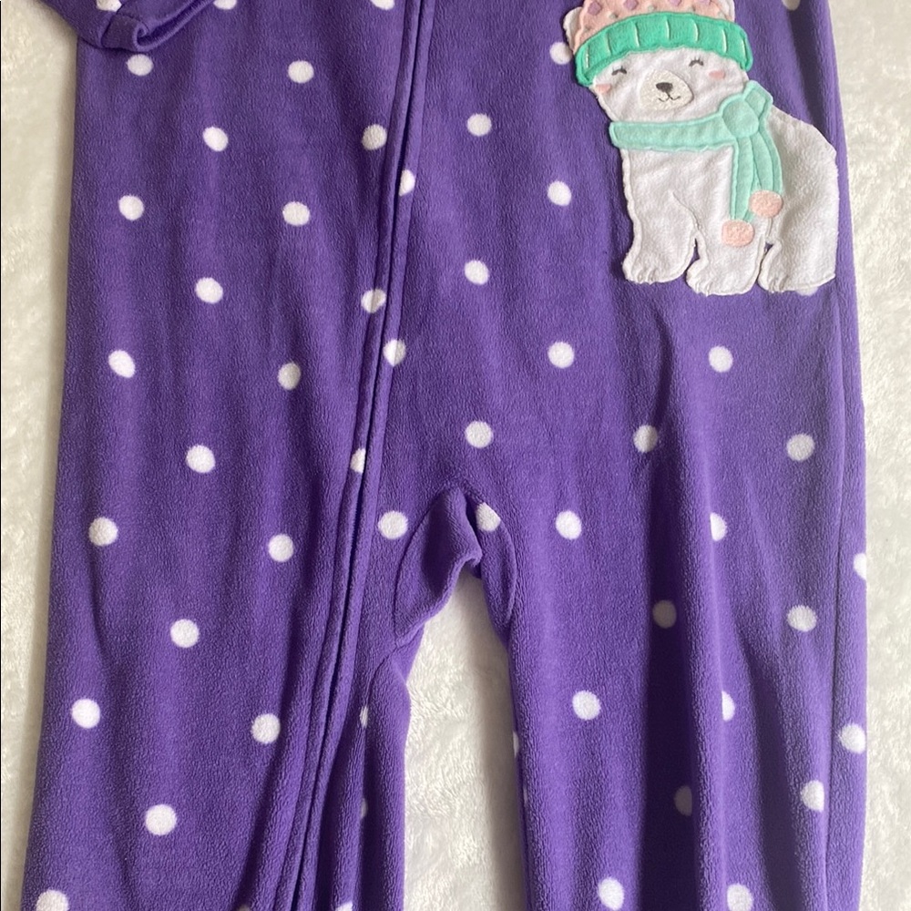 Carter’s Purple Polka Dot Toddler Girl’s Onesie Size 5T - Picture 3 of 10